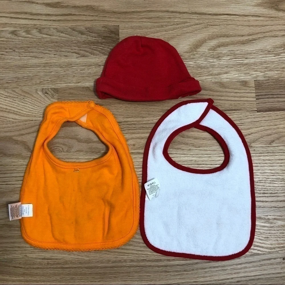 My 1st Valentine’s Day & Halloween Bib with Hat